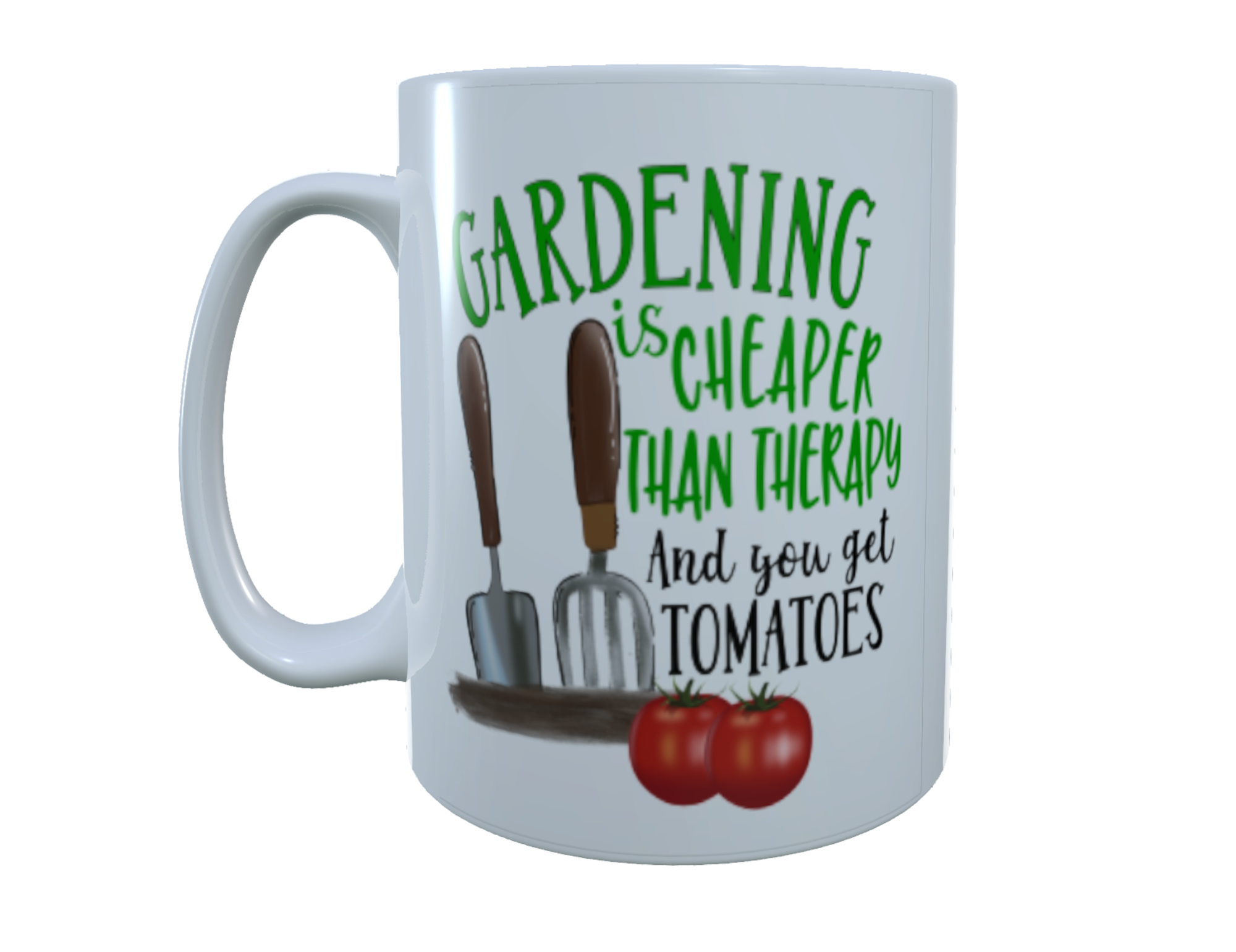 Gardening Is Cheaper Than Therapy Ceramic Mug